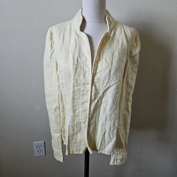 Womans Ellen Tracy Linen Yellow Jacket 8 (M) - Picture 1 of 10